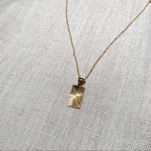 gold bar pendant - gold filled